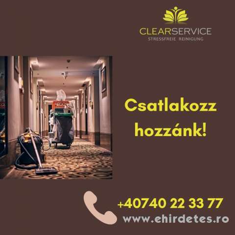 Legyél szállodai takarító a Clear Servicenél