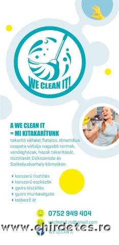 we clean it takarító cég takarítást kárpit tisztítást válall