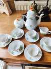 B39 Herendi porcelán 6 személyes kávés készlet Hecsedli festéssel