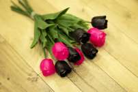 Műanyag tulipán művirág mű tulipán 10szálcsokor