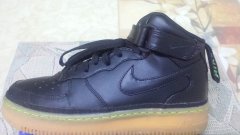 Nike Air Force 1 High Black Suede Gum